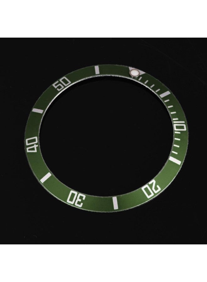 klarako Ceramic Watch Bezel Insert Numbers Markers Wristwatch Loop Replacement Classic Ring Wristband(Green) - Image 3