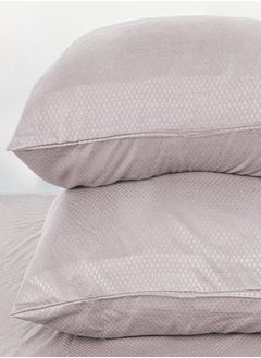 PACHA HOME Plain sheet set with fabric pattern - color: coffee-Size: 240*270+2 pillowcases.  - Image 3