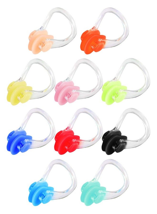 Satinior 10 Pieces Waterproof Nose Protector Silicone Nose Clip Surfing Nose Plug For Swimming And Training - Image 4