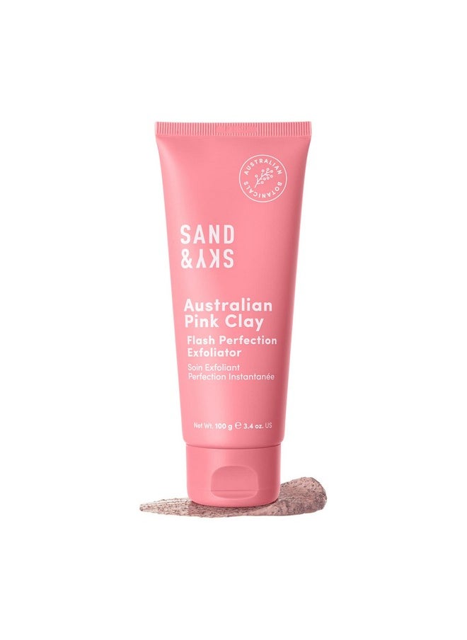 Sand & Sky Flash Perfection Exfoliating Treatment Face Scrub Face Cleanser Australian Pink Clay Moisturizing Facial Exfoliator For Face With Rosehip Grapeseed Olive Oil (3.4 Oz)  - Image 1