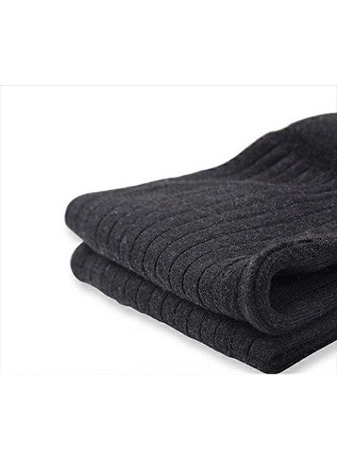 erioctry وسادات دعم الركبة من كشمير صوف للجنسين دافئة شتوية قابلة للتنفس وسادات دافئة للركبة كم وسادات للركبة جورب للنساء والرجال للرياضات الخارجية (أسود) - Image 3