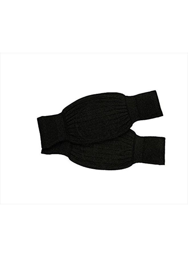 erioctry وسادات دعم الركبة من كشمير صوف للجنسين دافئة شتوية قابلة للتنفس وسادات دافئة للركبة كم وسادات للركبة جورب للنساء والرجال للرياضات الخارجية (أسود) - Image 2