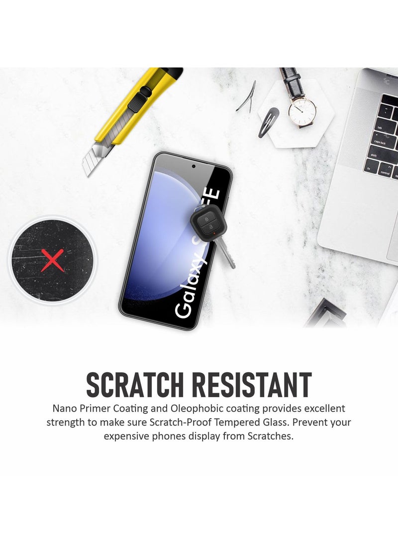 Glass for Samsung Galaxy S24 FE Full Glue Screen Protector Anti Fingerprint Shatter Proof Tempered Glass with HD clarity for Samsung Galaxy S24 FE  - Image 3