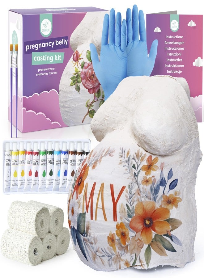 chuckle Belly Casting Kit Pregnancy – Create a Beautiful 3D Pregnancy Keepsake, Easy DIY Belly Mold for Expecting Moms, Celebrate Your Journey into Motherhood, Baby Belly Cast - Image 1