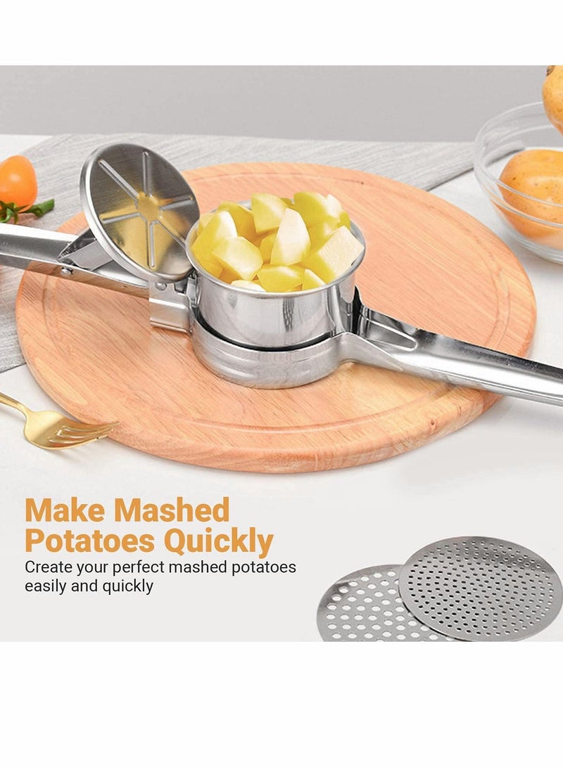 KASTWAVE Stainless Steel Potato Ricer, Potato Masher for Potatoes, Fruits, Vegetables, Yams, Squash, Baby Food and More with 3 Interchangeable Discs for Fine - Image 5
