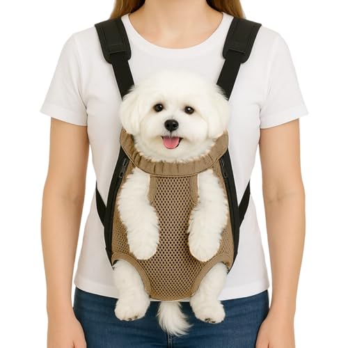 mosago Dog Backpack Carrier, Thick Straps & Cushion, Pet Sling Front Backpacks for Small Medium Dogs 7-11 Lbs, Legs Out, Adjustable Wearable Puppy Chest Travel Bag, Easy-Fit for Hiking/Walking/Camping - Image 1