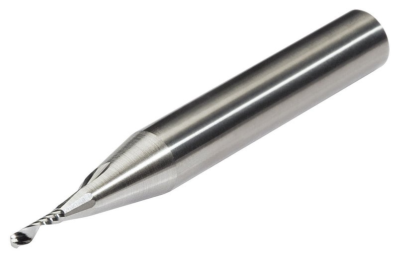 SFP-375-69 Square End Mill - Upcut, 3/8" Cutter Dia, 1-1/8" LOC, 1 Fl, 3/8" Shank Dia, 3" OAL, Uncoated