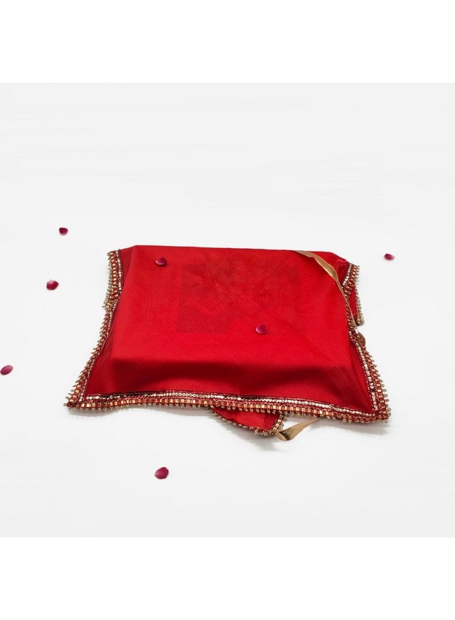 DOKCHAN Holy Book Cover for Quran, Geeta, ramayan Bible, guru Granth Holy Book Cover Sathin Cloth Cover (Plain Red) - Image 2