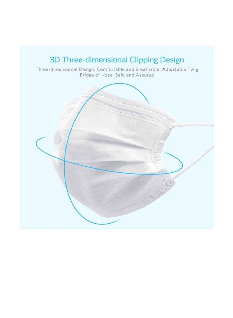 50 white disposable face masks - Image 2