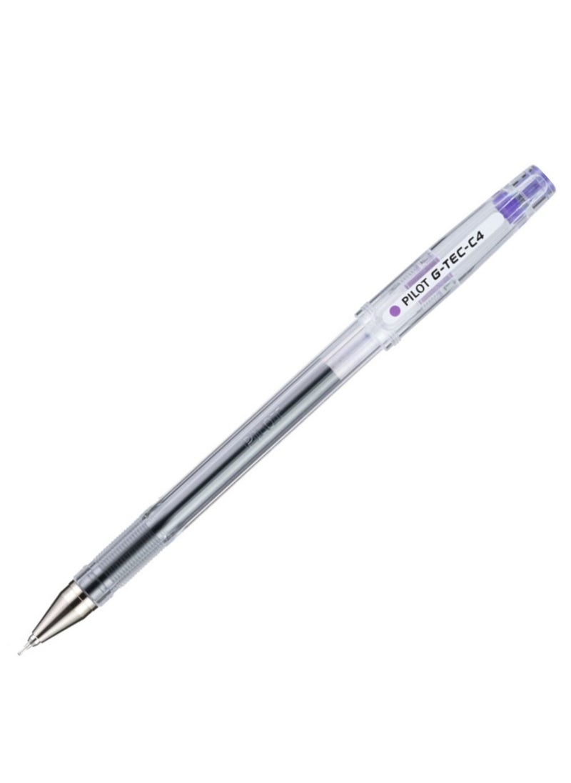 PILOT 4-Piece G-Tec Ultra Fine Roller Pen 0.4mm Tip Violet Ink  - Image 2