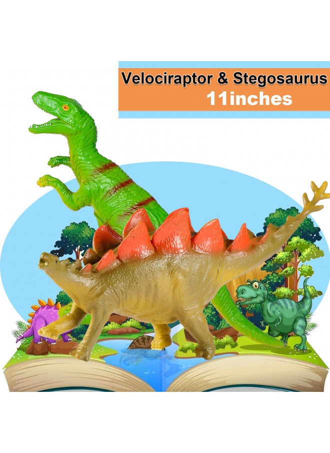 TEPSMIGO Tepsmigo Soft Dinosaur Toys for Kids 3-5, Dinosaur Toys for Kids Toddlers - 6Pack Jumbo Dinosaur Toys, Jurassic Dinosaurs T-Rex Velociraptor Triceratops..., Perfect Dinosaur Toys for Kids 3-5, 5-7  - Image 3