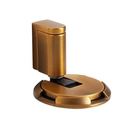 SAILANKA Windproof Door Stopper Indoor Heavy Duty Floor Door Stop Keep Door Open Mechanical No Drilling Door Stopper with Screws and Adhesive Pads 4 Pack Matte Brown Bronze - Image 1