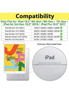 Procases Kids Case For Ipad 10.2 Inch 9Th 2021 8Th 2020 7Th 2019 Ipad Air 10.5" 2019 Ipad Pro 10.5 Shockproof Convertible Handle Stand Cover Light Weight Kids Friendly Case For Ipad 9 8 7 Blue  - Image 2