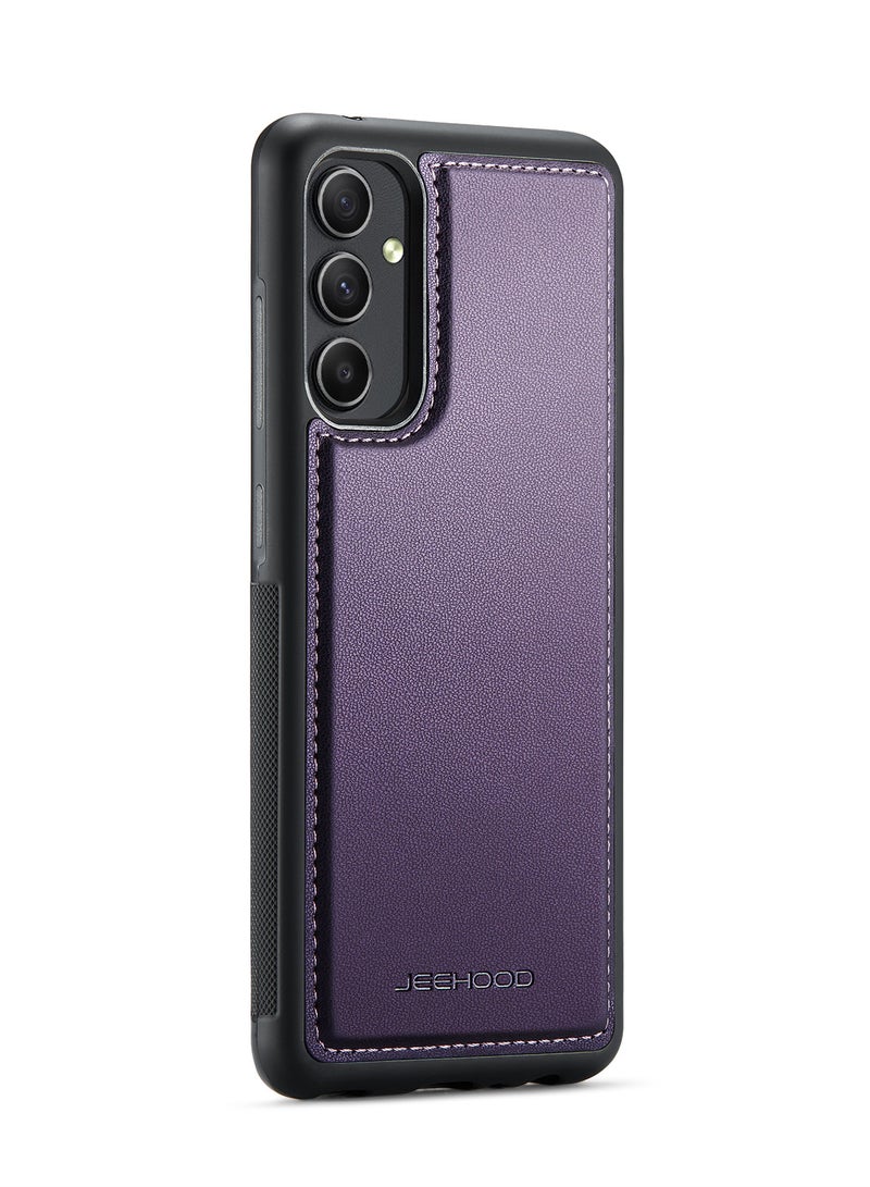 JEEHOOD CaseMe Phone Case Compatible with Samsung Galaxy A54 5G Luxury PU Leather Back Cover Cover Compatible with Samsung Galaxy A54 5G - Purple - Image 2