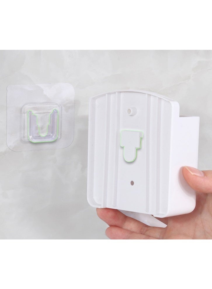 White,No - Punch Acrylic Remote Control Storage Box Wall - Mounted Transparent Wall Storage Rack for Bedside & Home Small Items Storage  - Image 4