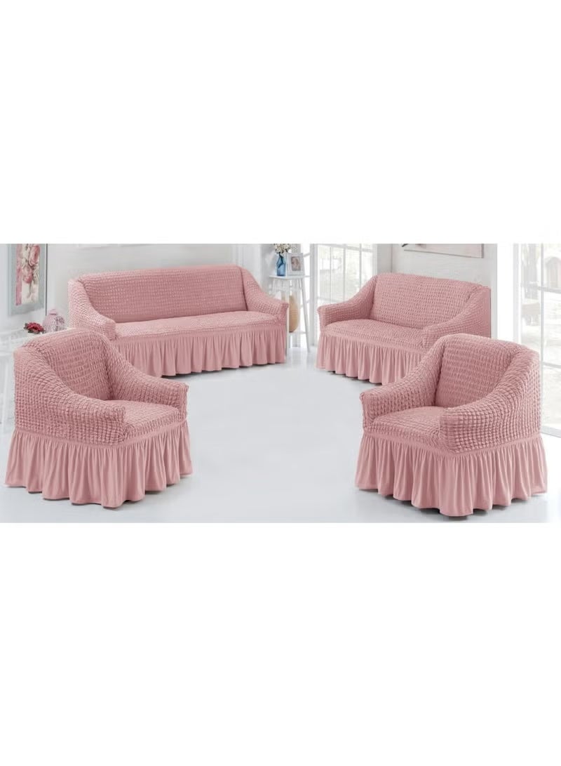 تلبيسات كنب وكراسي للمحافظه على نظافة كنبك جميله وراقيه الخامه قطن 100% طقم 4 قطع 1 ثلاثي 1 ثنائي2 مفرد