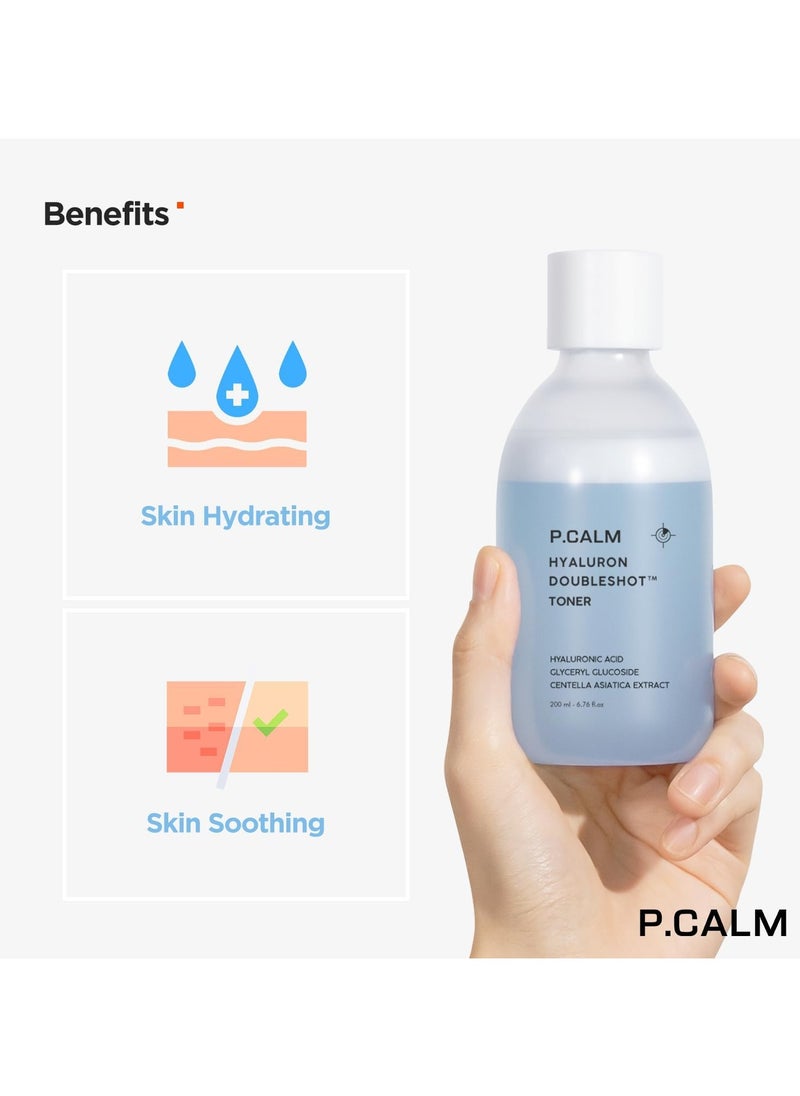 P.CALM PCALM Hyaluron Doubleshot Toner 200ml  - Image 3