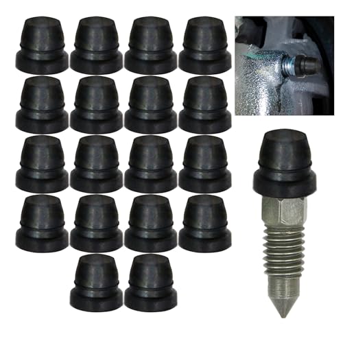 HAOBO 18PCS Black Brake Dust Cover, Rubber Dust Stem Cover, Grease Fitting Caps, Brake Caliper Bleeder Cap, Brake Bleeder Screw Cap, Rubber Dust Cover for Cars, SUVs, Trucks, Motorcycles - Image 1