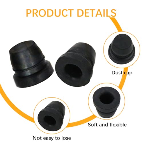 HAOBO 18PCS Black Brake Dust Cover, Rubber Dust Stem Cover, Grease Fitting Caps, Brake Caliper Bleeder Cap, Brake Bleeder Screw Cap, Rubber Dust Cover for Cars, SUVs, Trucks, Motorcycles - Image 3