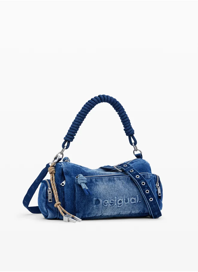 DESIGUAL Half Logo Denim Bag