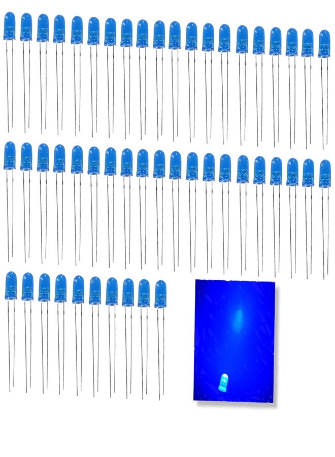 UNIVERSAL HUB Blue LED Light Bulbs, 5mm, Pack of 50, Blue - Image 1