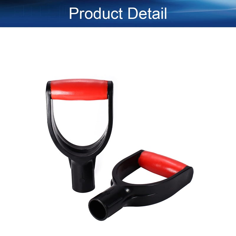Heyiarbeit 2Pcs Shovel D Grip Handle, 1-1/4" Inner Diameter 32mm PVC Spade Snow Shovel Replacement Handle Garden Accessories for Digging Raking Tool - Image 4