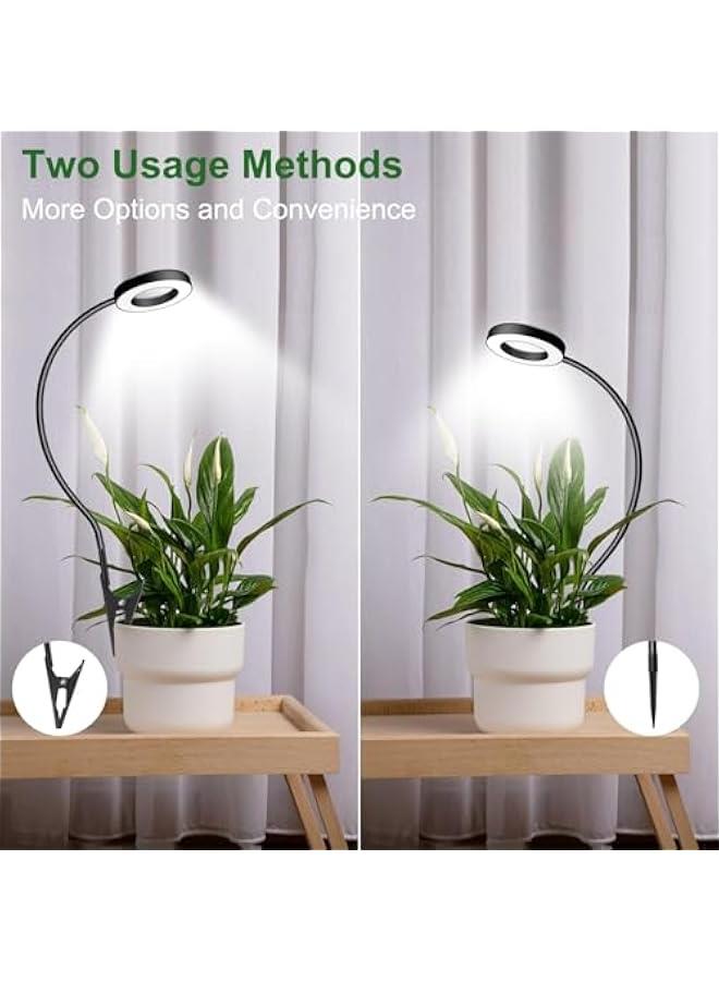 TRASSLE Grow Lights for Indoor Plants, Clip On 6000K Full Spectrum LED Grow Light, Two Installation Options Plant Light, 3 Colors Grow Lamp with 360° Gooseneck, 3/9/12H Timer, 10 Brightness  - Image 2
