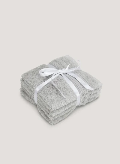 ماتلان 4 Pack Cool Grey 100% Egyptian Cotton Face Cloths