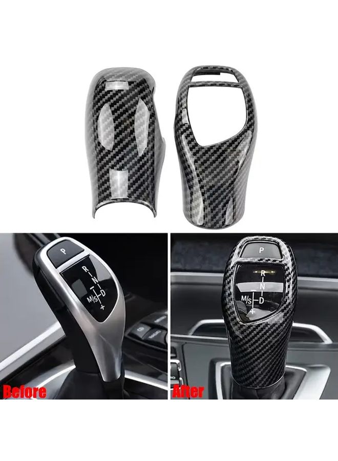 Gear Shift Knob Carbon Fiber Texture Lever Direct Fit For BMW 1 2 3 Series F20 F21 F22 F30 F32 F34 F36 F06 F10 F12 F15 F16 M Sport Design Glossy Black Durable Precise Shifting Easy Installation Polished Surface Enhanced Grip Sporty Interior Upgrade 2012 2019 - Image 3