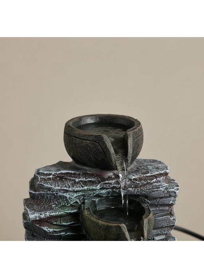 Home Box Cascadia Kyoto Mini Cascading Rock Fountain - 13x12x18 cm - Image 3