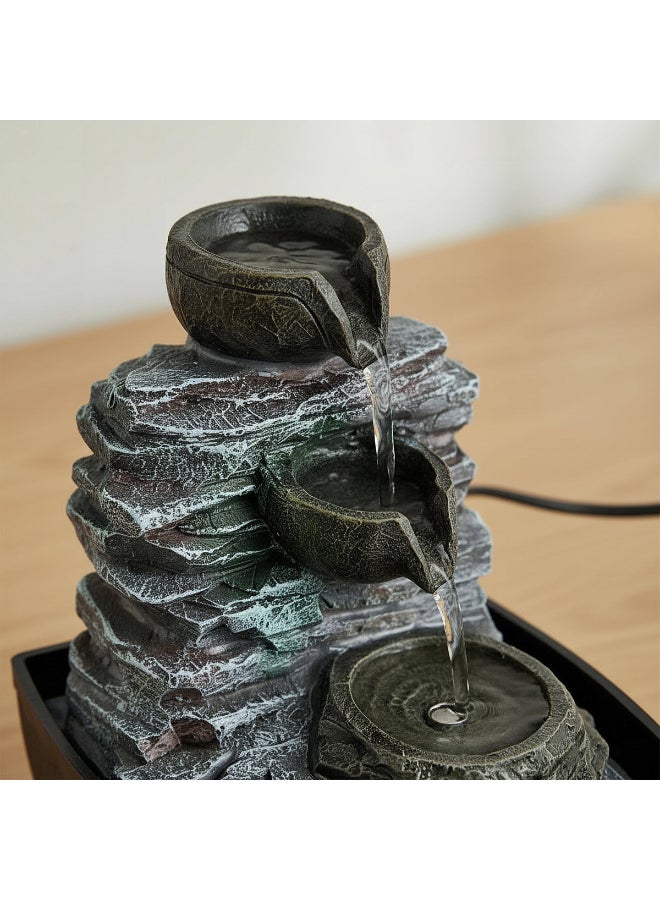 Home Box Cascadia Kyoto Mini Cascading Rock Fountain - 13x12x18 cm - Image 4