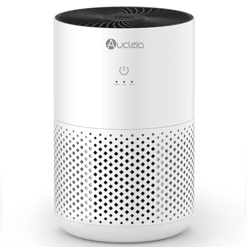 Aucleia Air Purifiers for Bedroom Home with H13 True HEPA Filter 20dB Quiet Air Cleaner for Pets Hair Dander Odor Smoke Dust Pollen Aromatherapy Function White - Image 1