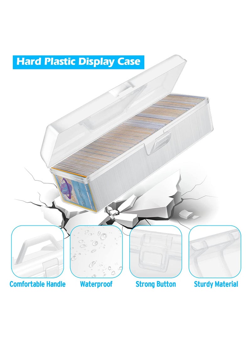 KASTWAVE Trading Card Storage Box, Clear Plastic Playing Card Case, Large Hard Playing Card Case for 1000 Cards, Fit for Standard Card, 2 Pack - Image 4