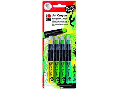 Marabu Green Jungle Mixed Media Art Crayon Set - Image 1
