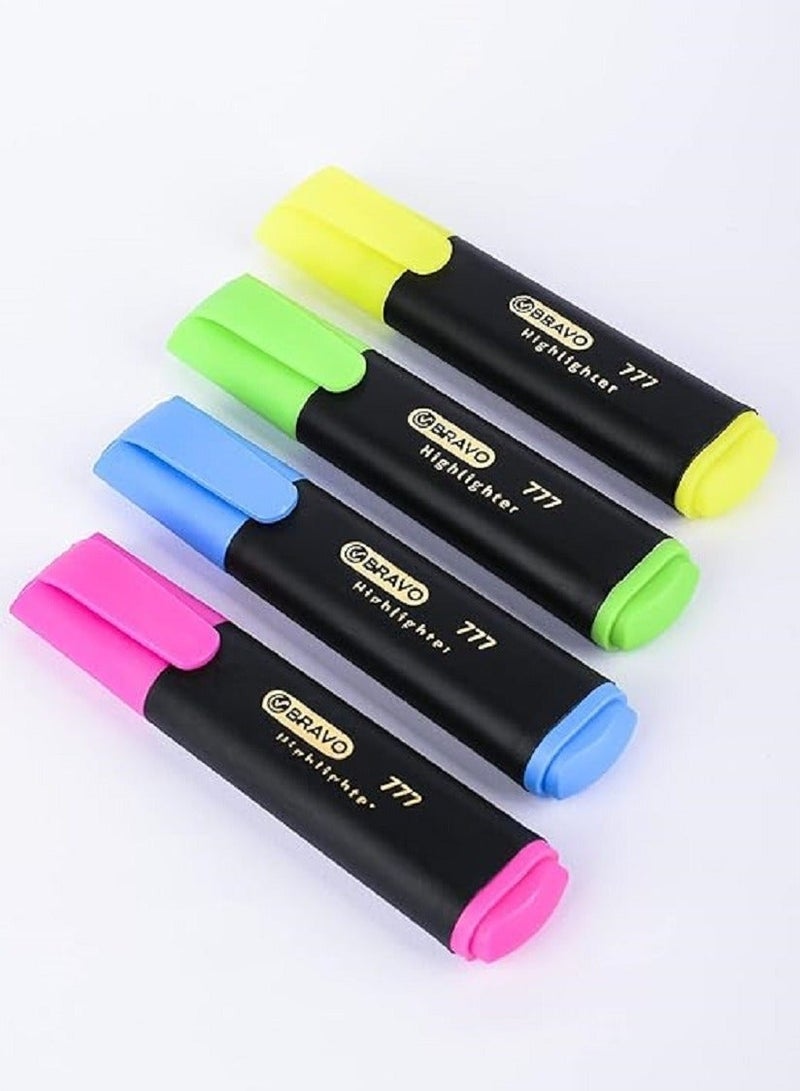 Bravo Highlighter Set of 4 Colors-Chisel Tip - Image 4