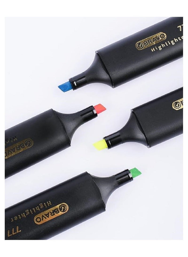 Bravo Highlighter Set of 4 Colors-Chisel Tip - Image 1