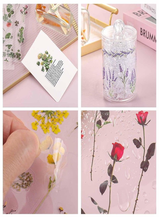 LoveBB Natural Flower Stickers for Scrapbooking, 42 Sheet Floral Resin Stickers Decals Botanical Journaling Sticker for Junk Journal Bullet Planner Scrapbook Supplies - Image 3