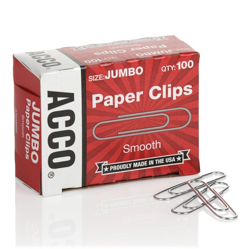 ACCO Brands Paper Clips, Jumbo, Smooth, Economy, 10 Boxes, 100/Box (72580) - Image 4