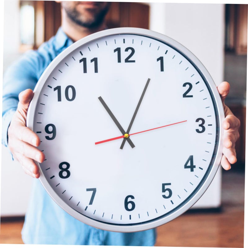 10 مجموعات من أجزاء استبدال عقارب الساعة البلاستيكية السوداء طقم إصلاح ساعة الحائط DIY - Image 3