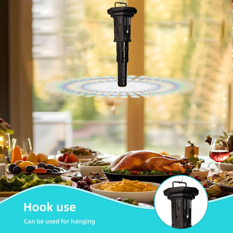 PATIOSIR 4pack Food Fan for Indoor Meals,Portable Fan for Restaurant,Party,Picnic,Outdoor Dinner(Black) - Image 5