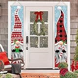 ORIENTAL CHERRY ORIENTAL CHERRY Outdoor Christmas Decorations - Gnomes Porch Sign Banners - Xmas Holiday Decor for Outside Indoor Yard  - Image 1