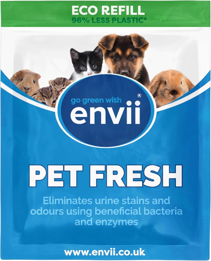 Envii Pet Fresh – مزيل لرائحة وبقع بول الحيوانات الأليفة، يعمل على جميع الأسطح (عبوة إعادة تعبئة) - Image 1