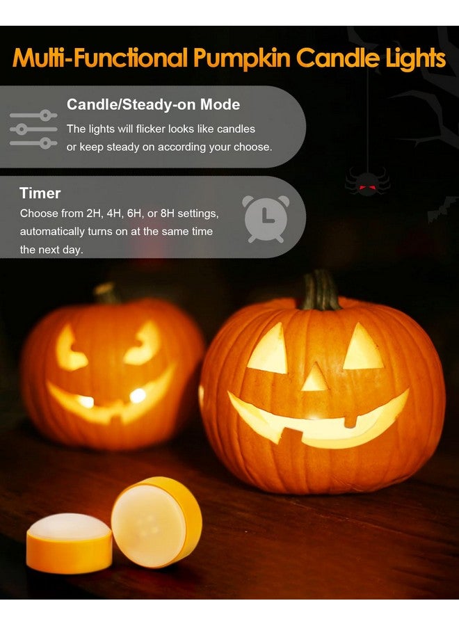 Luditek Luditek Pumpkin Carving Kit, 17 PCS Professional Stainless Steel Pumpkin Carving Tools with 3 Electronic Candles Lights and 10 Stencils, Jack-O-Lanterns Cutting Halloween Gifts for Adults - Image 4
