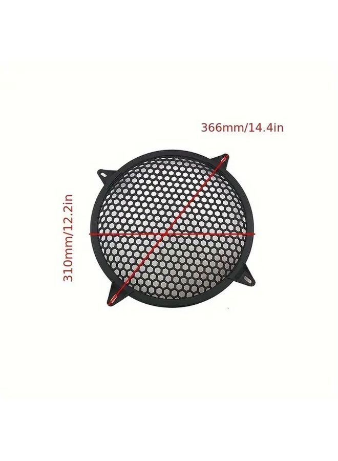 3pcs 12 Inch ABS Speaker Grille Cover with Mounting Screws Black - Image 2