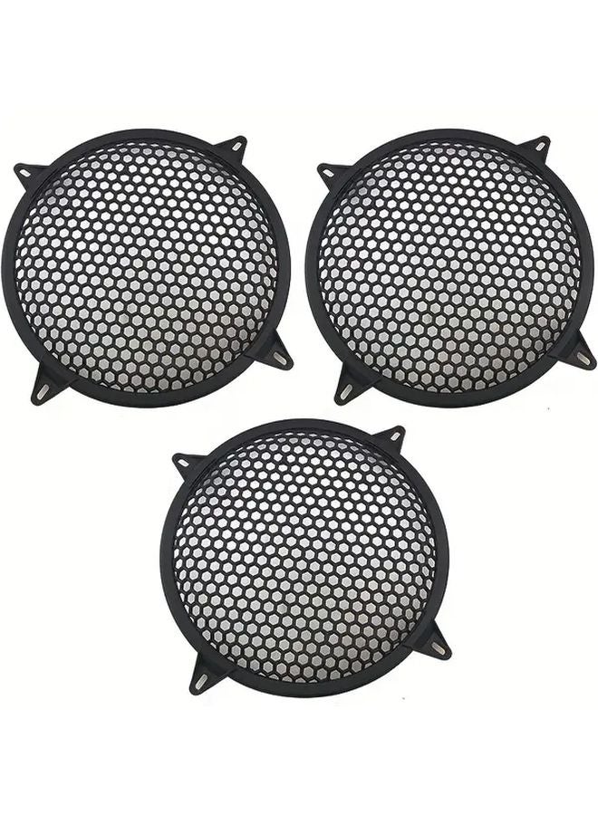 3pcs 12 Inch ABS Speaker Grille Cover with Mounting Screws Black - Image 1