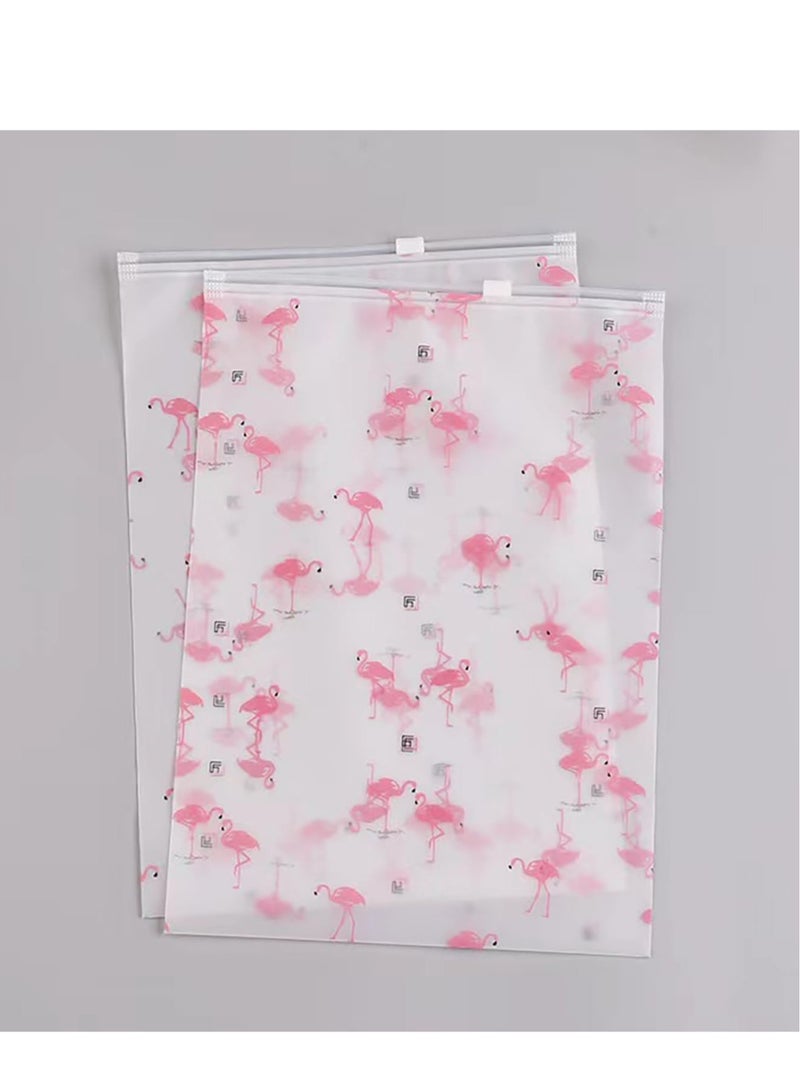 Excefore Zip Lock Sealable Bags, 35 x 45cm Large Plastic Travel Clothes Storage Bags, Space Saver Bags frosted Surface with Flamingo Patterns, Clear Seal Bags for Clothes, Shoes, Cosmetics (50Pcs)    ★★★Why ch - Image 4