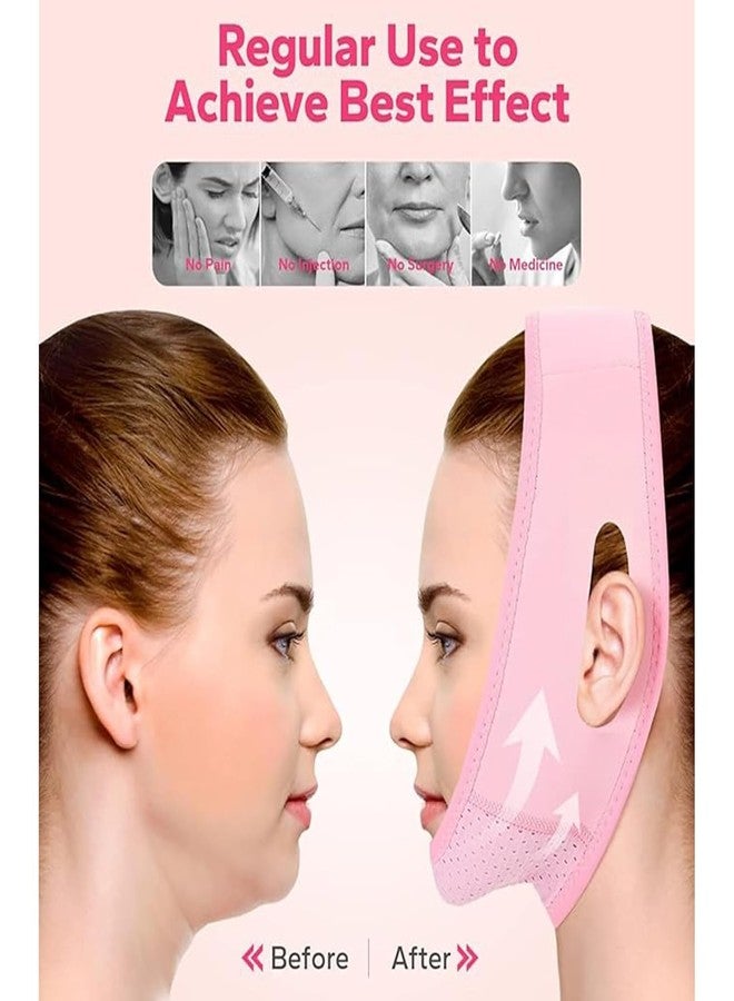 Doville Silicone V Face Mask Face Lift Up Belt Facial Slimming Bandage Mask Cheek,Chin,Neck Slimming Thin Belt Face Slim Lift Band Mask Double Chin Reducer for Women and Men Tightening Skin - Image 5
