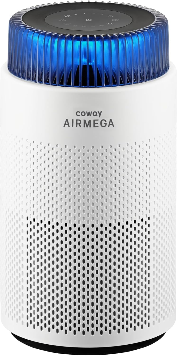 كواي جهاز تنقية الهواء Airmega 100 مع فلتر HEPA حقيقي ومراقبة جودة الهواء، وضع تلقائي، وضع النوم، مؤقت، مؤشر الفلتر، ضوء ليلي - Image 1