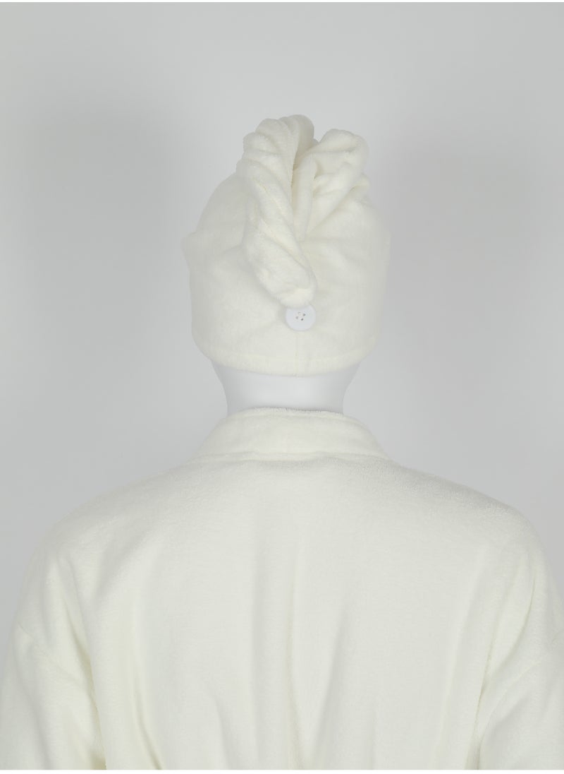 DrSleeep White Hair Towel 25x68 cm - Ultra-Soft Coral Fleece, High Water Absorption, Lightweight, and Gentle on Sensitive Skin - Quick-Dry and Perfect for Everyday Use  - Image 4