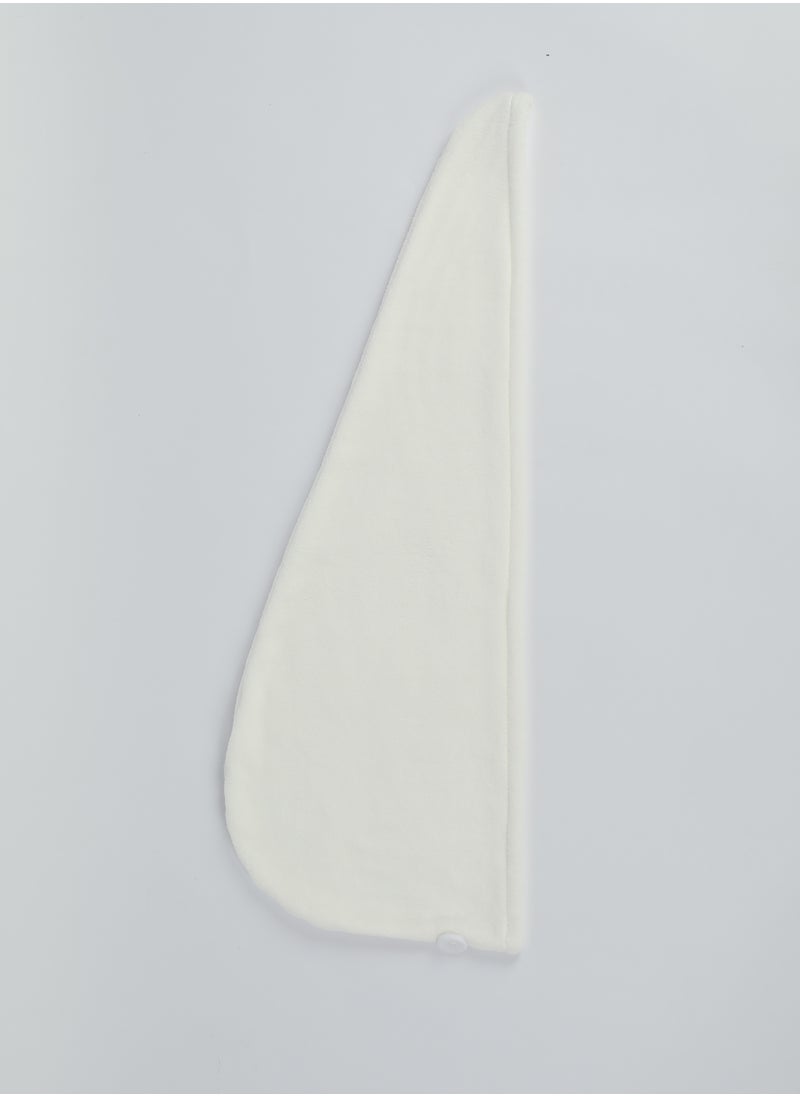 DrSleeep White Hair Towel 25x68 cm - Ultra-Soft Coral Fleece, High Water Absorption, Lightweight, and Gentle on Sensitive Skin - Quick-Dry and Perfect for Everyday Use  - Image 5